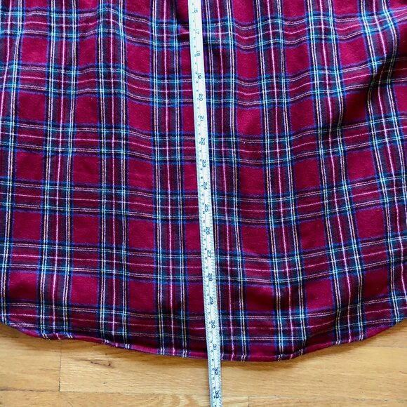 LL Bean Scotch Plaid Flannel Shirt - Picture 8 of 9